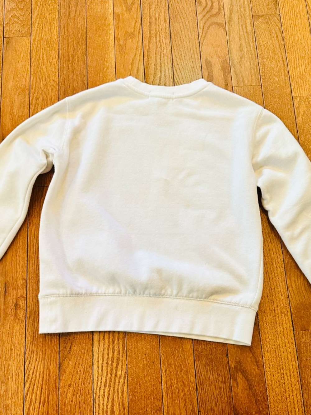 Polo Ralph Lauren Boys Graphic Sweatshirt Cream Logo Crewneck Size 8 - Picture 2 of 3